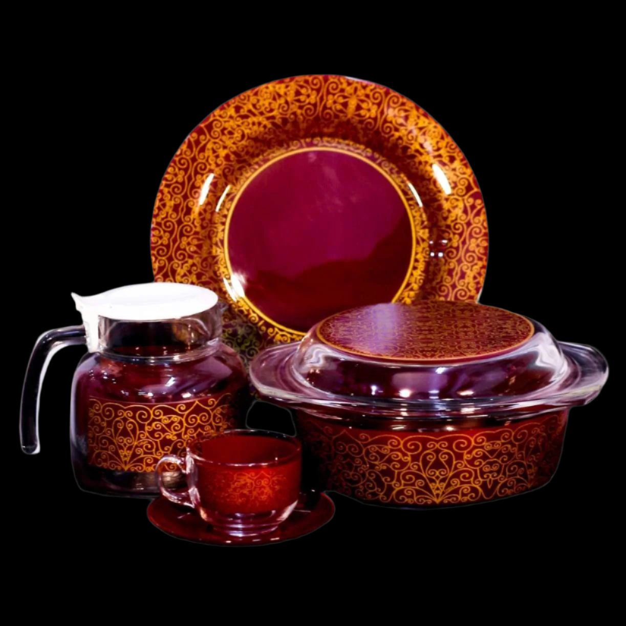 DINNER SET LUMINARC 71PC AIKA RED K6830