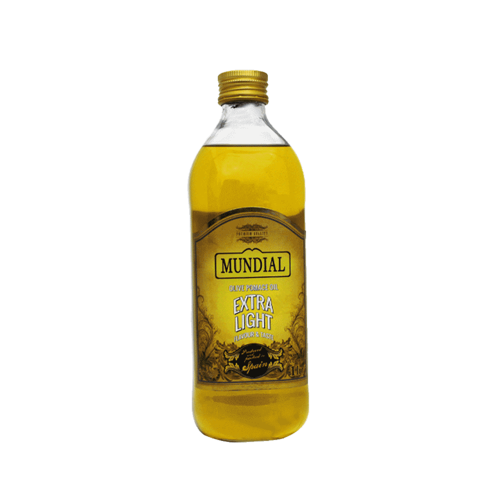MUNDIAL OLIVE OIL EXTRA LIGHT BOTTLE 1 LTR