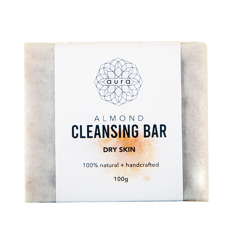 AURA ALMOND CLEANSING BAR 100G