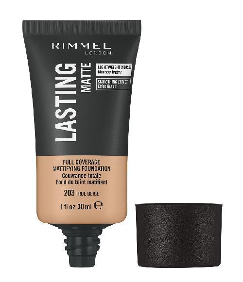 RIMMEL LASTING MATTE FOUNDATION 203 TRUE BEIGE 30ML