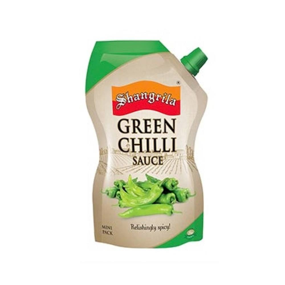 SHANGRILA SAUCE GREEN CHILLI POUCH 400 GM