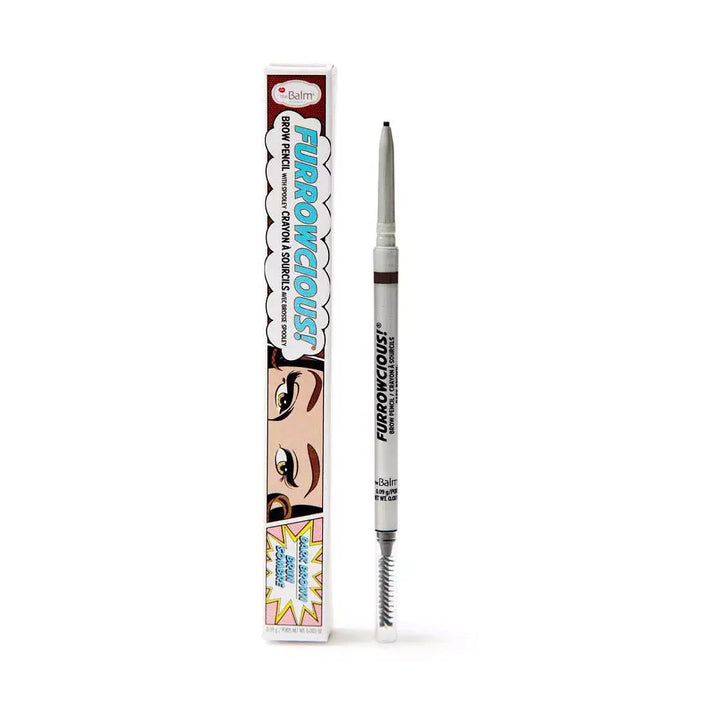 THE BALM FURROWCIOUS EYEBROW PENCIL WITH SPOOLEY DARK BROWN