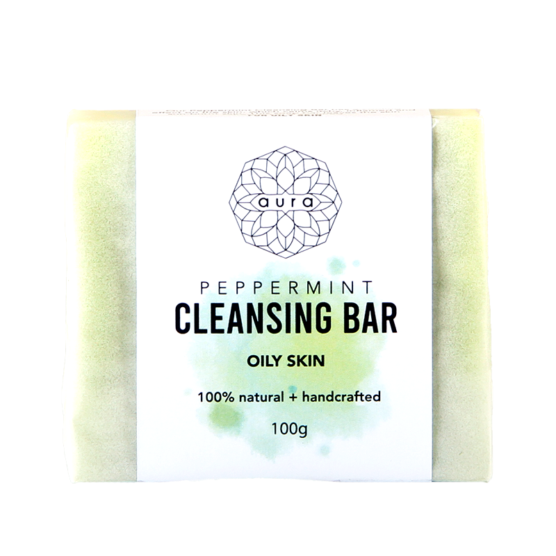 AURA PEPPERMINT CLEANSING BAR 100G