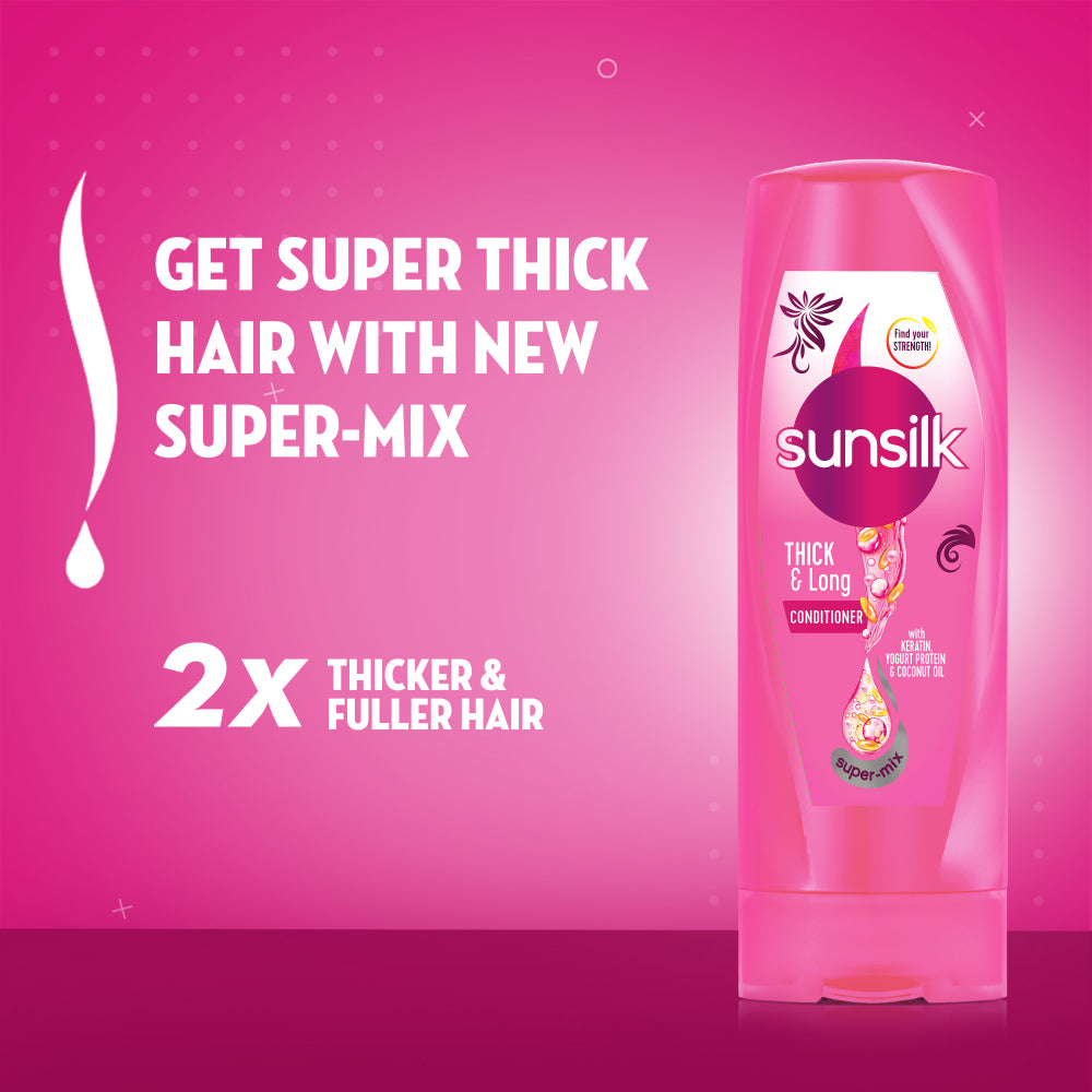 SUNSILK CONDITIONER THICK AND LONG 180 ML
