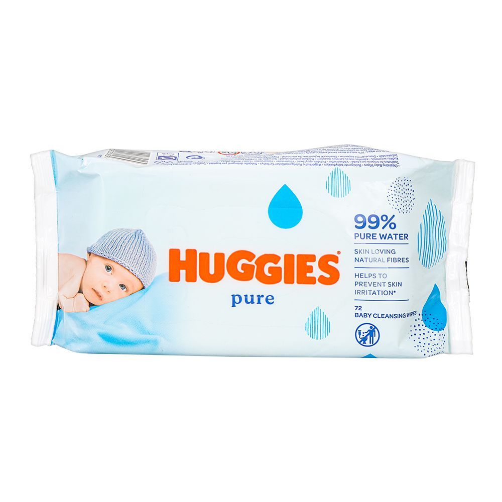 HUGGIES BABY WIPES PURE MAXI PACK + 25% EXTRA 72PC