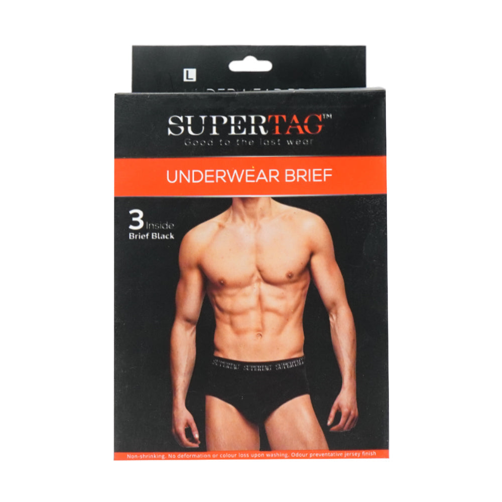 SUPER UNDERWEAR BRIEF BLACK LARGE P3