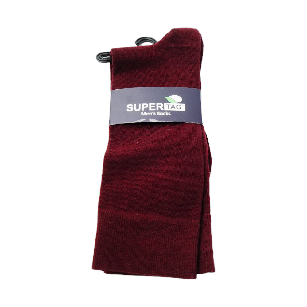 SUPER SOCKS PLAIN P1(BURGUNDY)