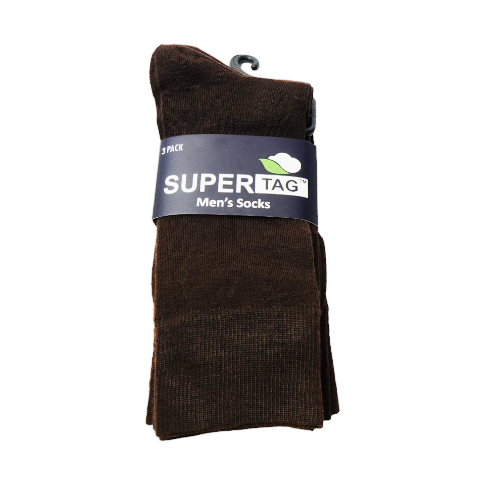 SUPER SOCKS PLAIN P3 (BROWN)