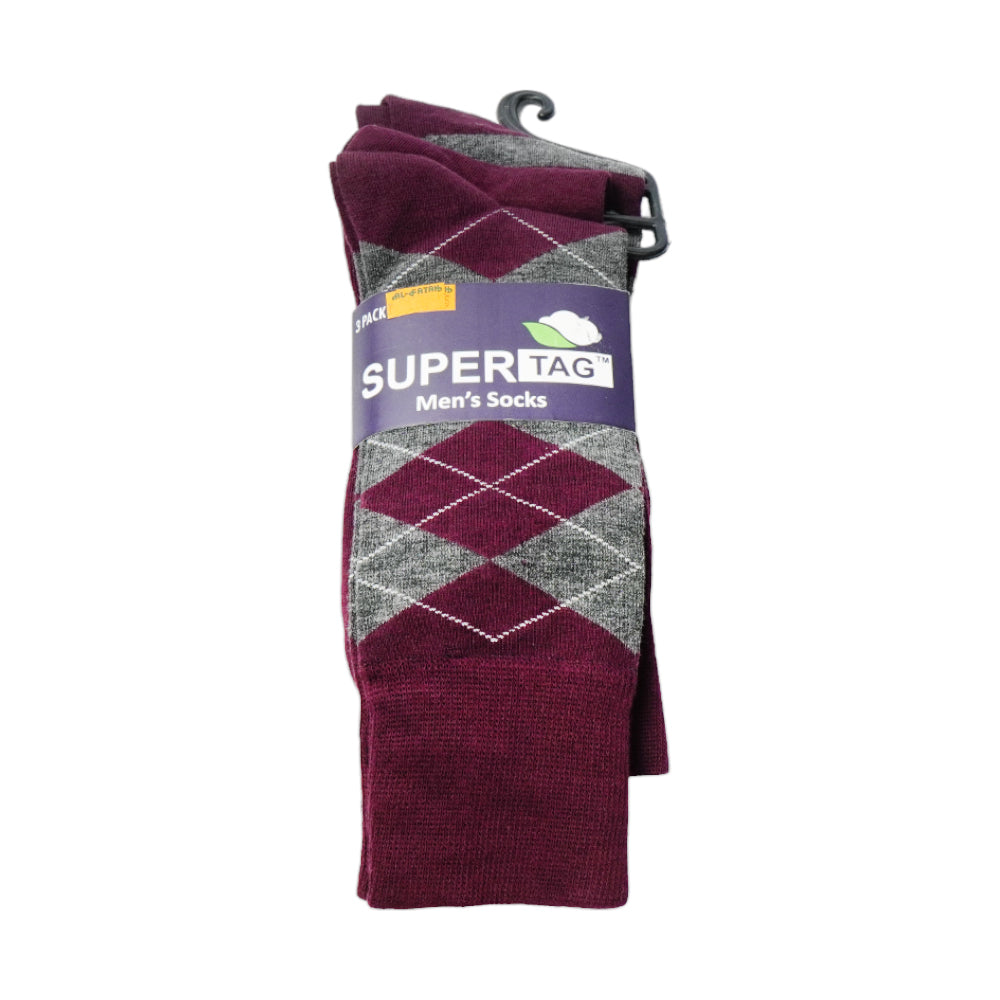 SUPER SOCKS MULTI P3 (BURGUNDY)