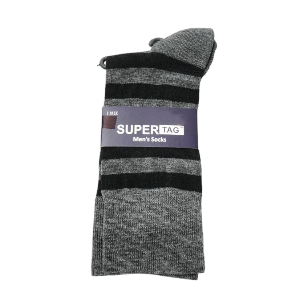 SUPER SOCKS STRIPE P1 (GRAY)