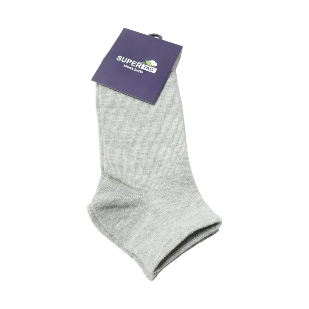 SUPER TAG ANKLE SOCKS GREY PLAIN 1PC HZ