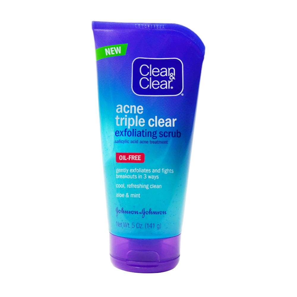CLEAN & CLEAR ACNE TRIPPLE CLEAR EXFOLIATING SCRUB 141G