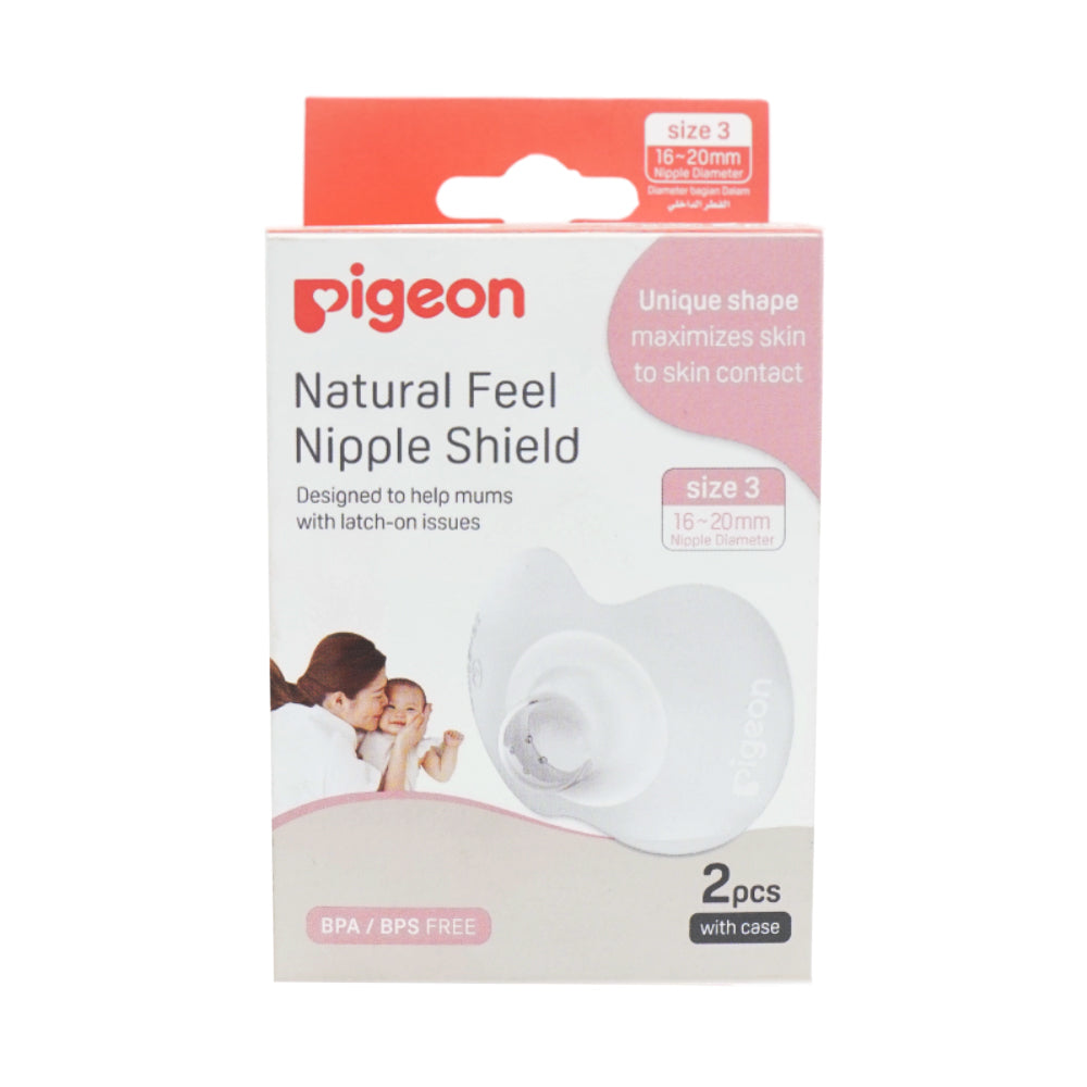 PIGEON NIPPLE SHIELD NATURAL FEEL BPA FREE 2 PC SIZE 3 79319