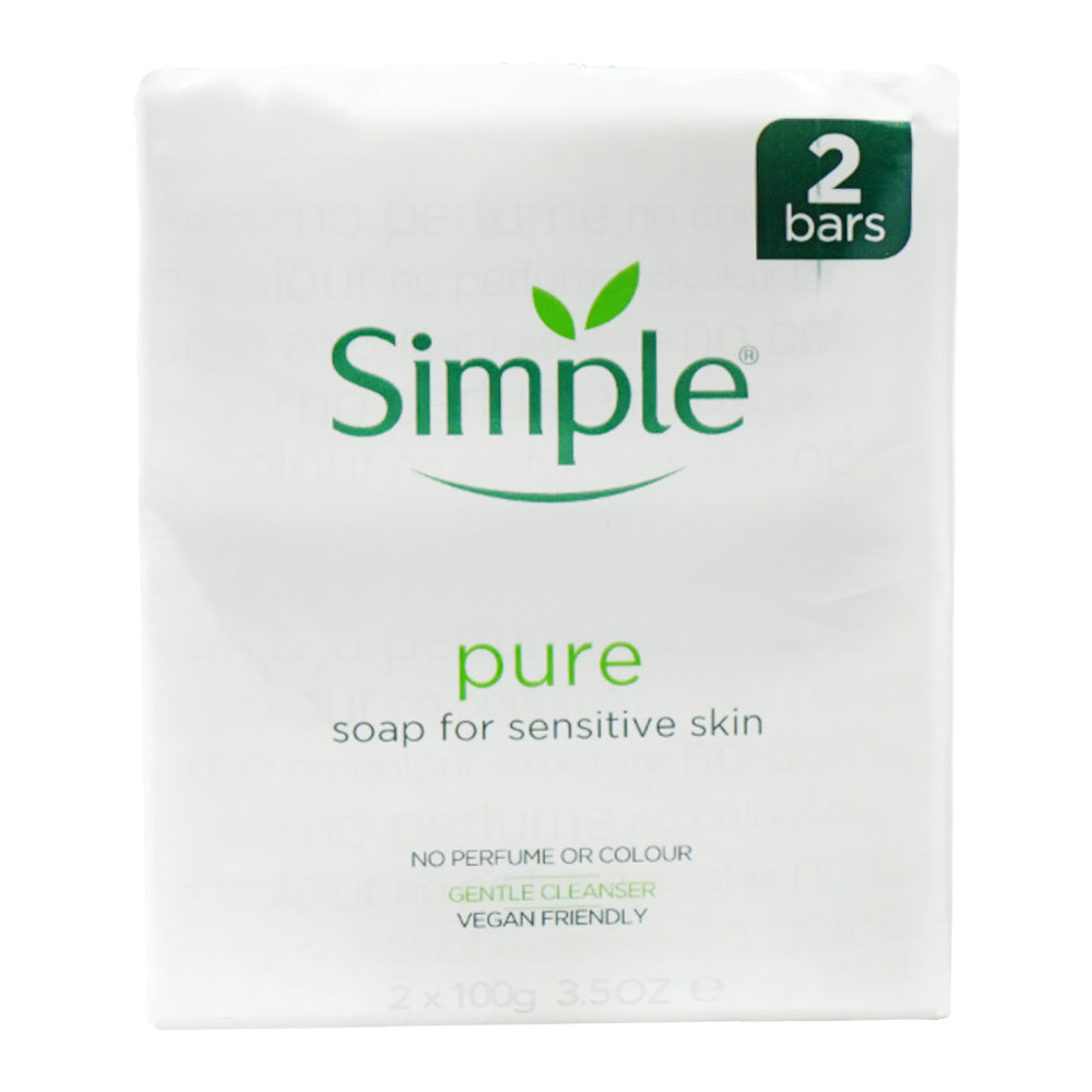SIMPLE SOAP PURE SENSITIVE SKIN GENTLE CEANSER 2X100 GM