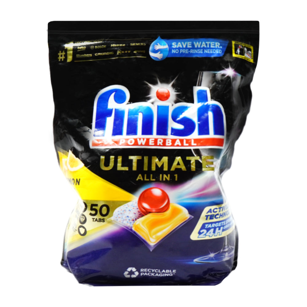 FINISH DISHWASH POWERBALL ULTIMATE LEMON SPARKLE 50 TABS 645