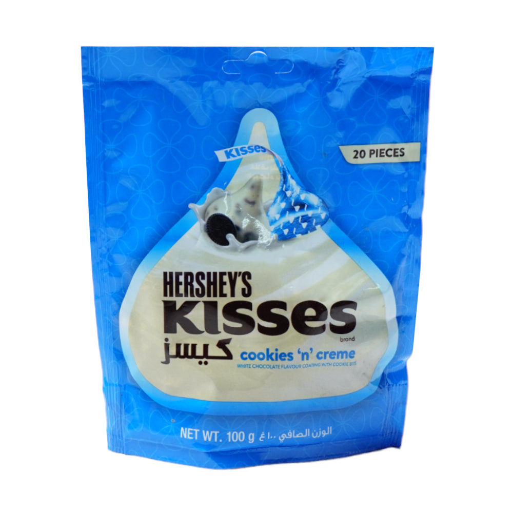 HERSHEYS CHOCOLATE KISSES COOKIES & CREME POUCH 100 GM