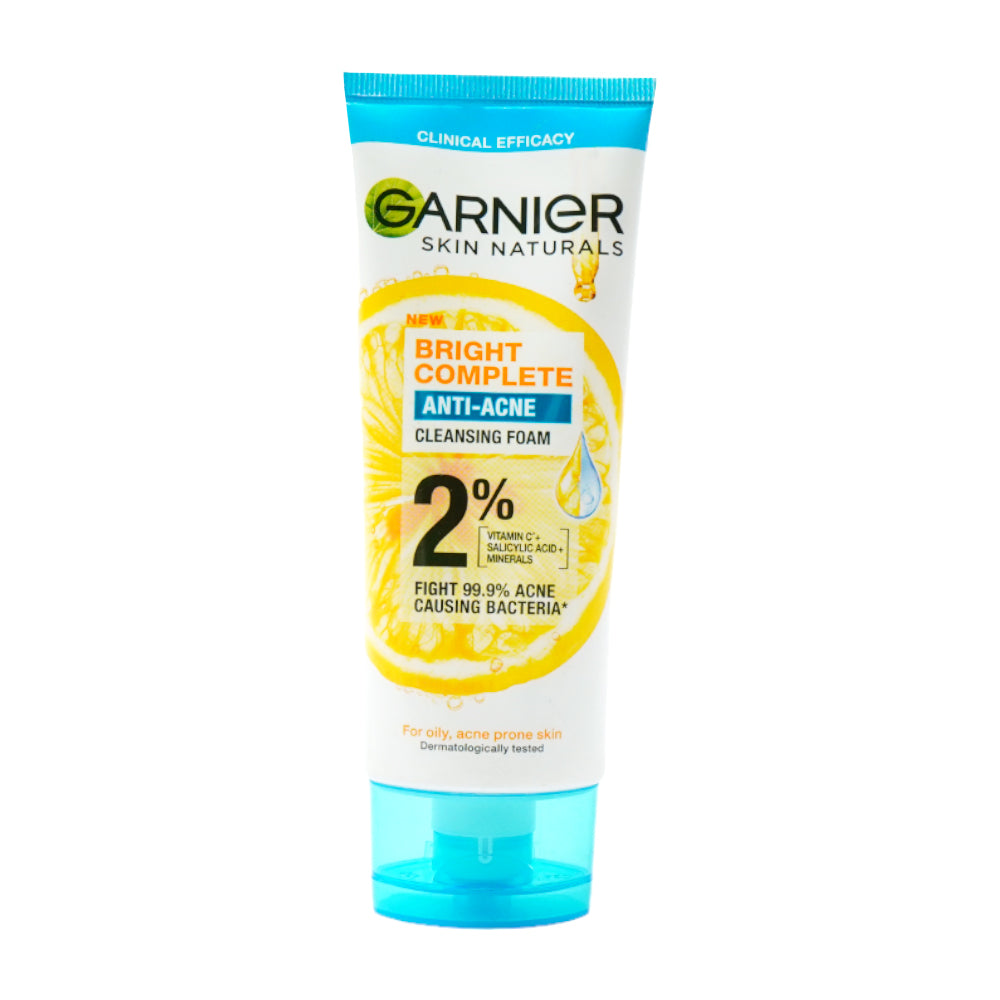 GARNIER BRIGHT COMPLETE ANTO-ACNE CLEANSING FOAM 100ML