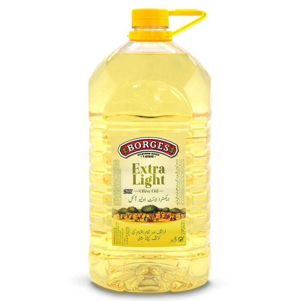 BORGES EXTRA LIGHT OLIVE OIL BOTTLE 5 LTR