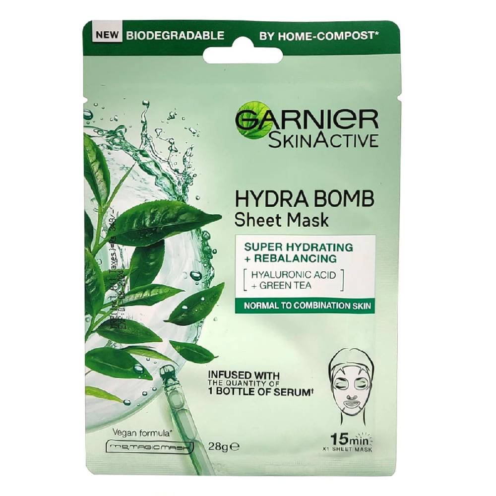 GARNIER HYDRA BOMB TISSUE MASK GREEN TEA 28 GM