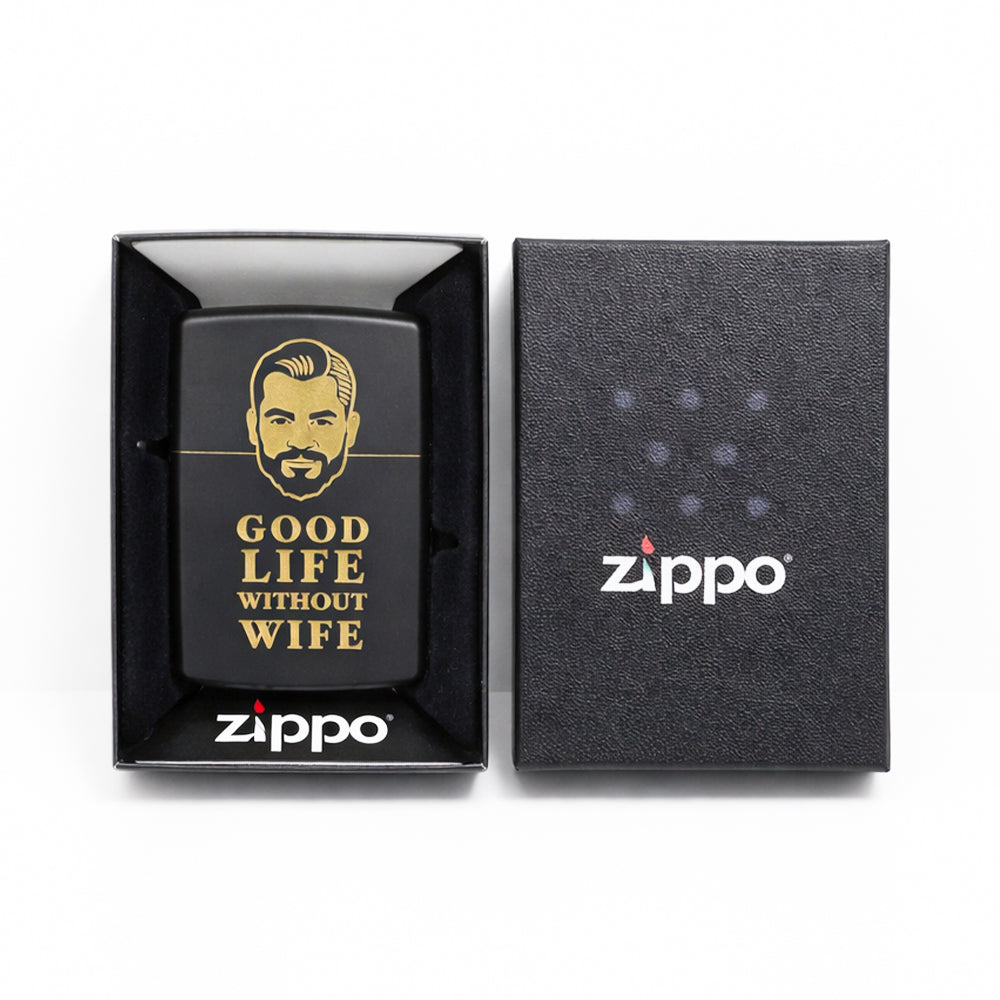 ZIPPO LIGHTER 6804MP400018 -218 REGULAR BLACK MATTE