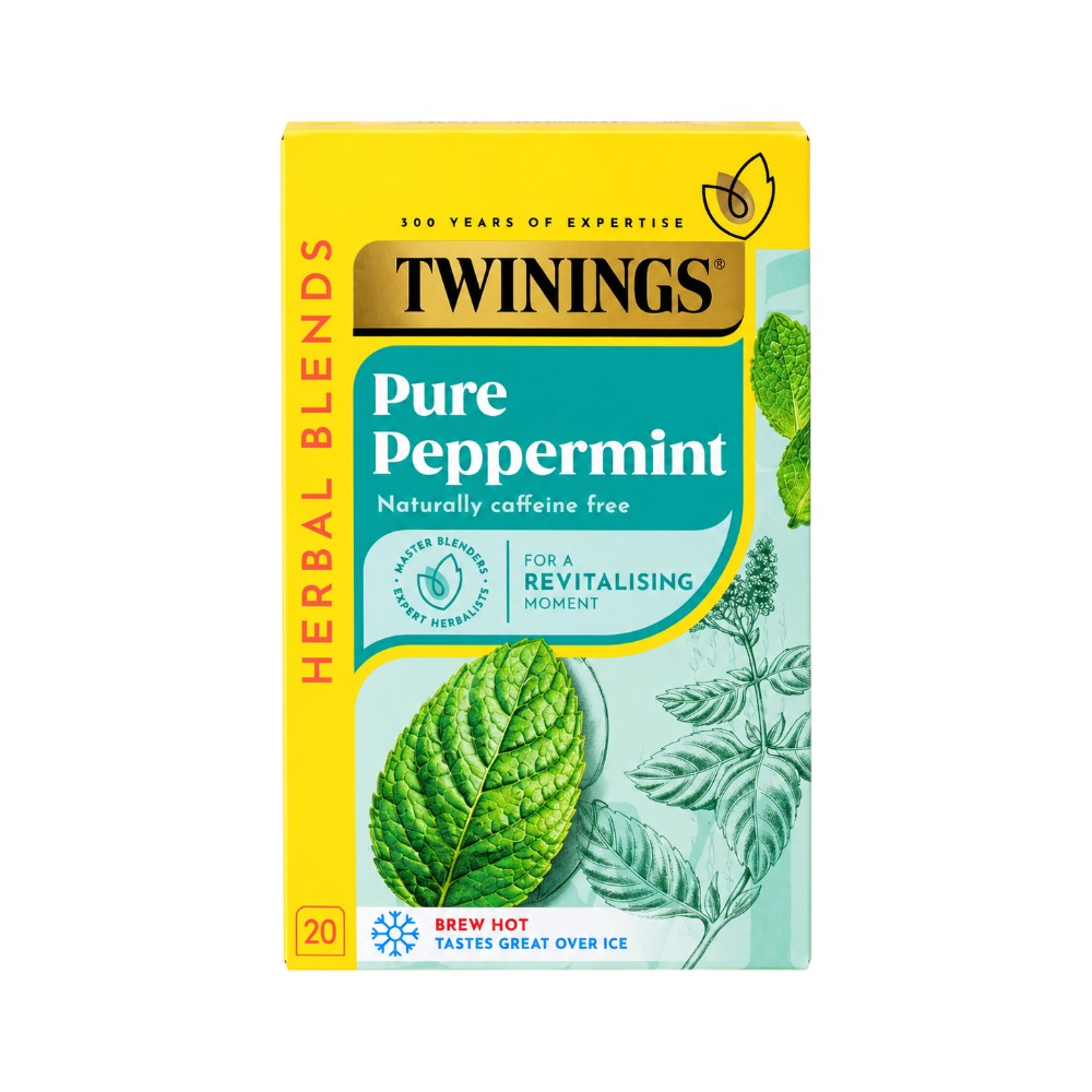 TWININGS TEA BAGS PURE PEPPERMINT 20 BAGS 40 GM