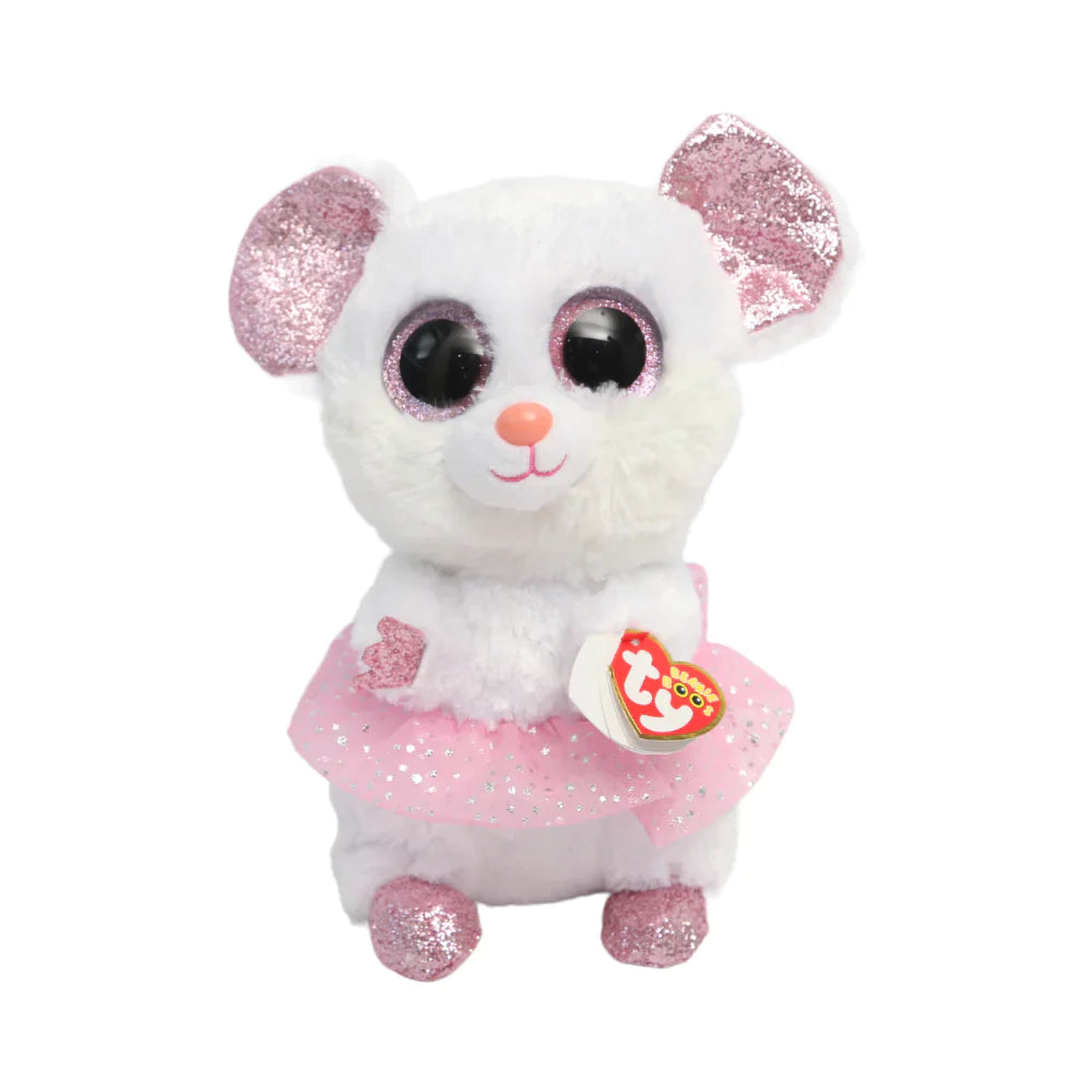 36488 BEANIE BOOS MOUSE NINA BALERINA WHITE MED D