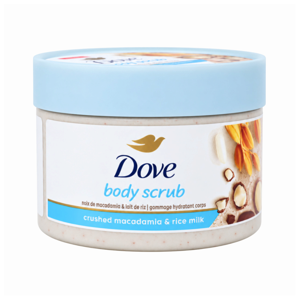 DOVE CRUSHED MACADAMIA & RICE MILK BODY SCRUB 298G