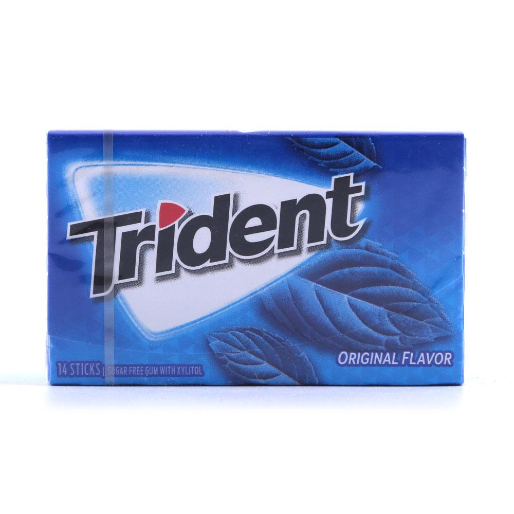 TRIDENT BUBBLE GUM ORIGINAL SUGAR FREE 14 STICKS – Al-Fatah