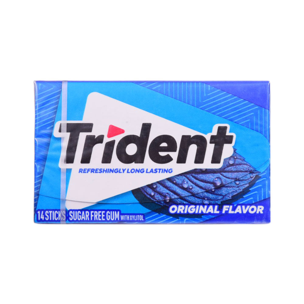 TRIDENT BUBBLE GUM ORIGINAL SUGAR FREE 14 STICKS