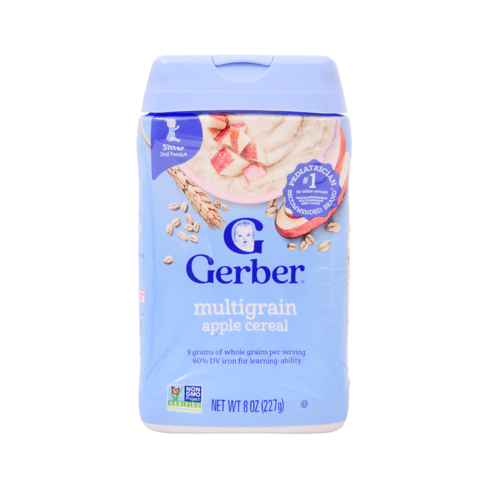 GERBER BABY MULTIGRAIN APPLE CEREAL 227 GM