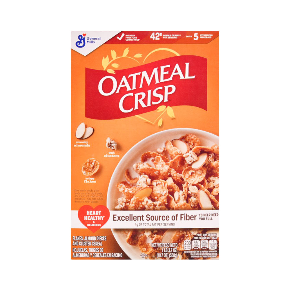 GENERAL MILLS CEREAL OATMEAL ALMOND CRISP 558G