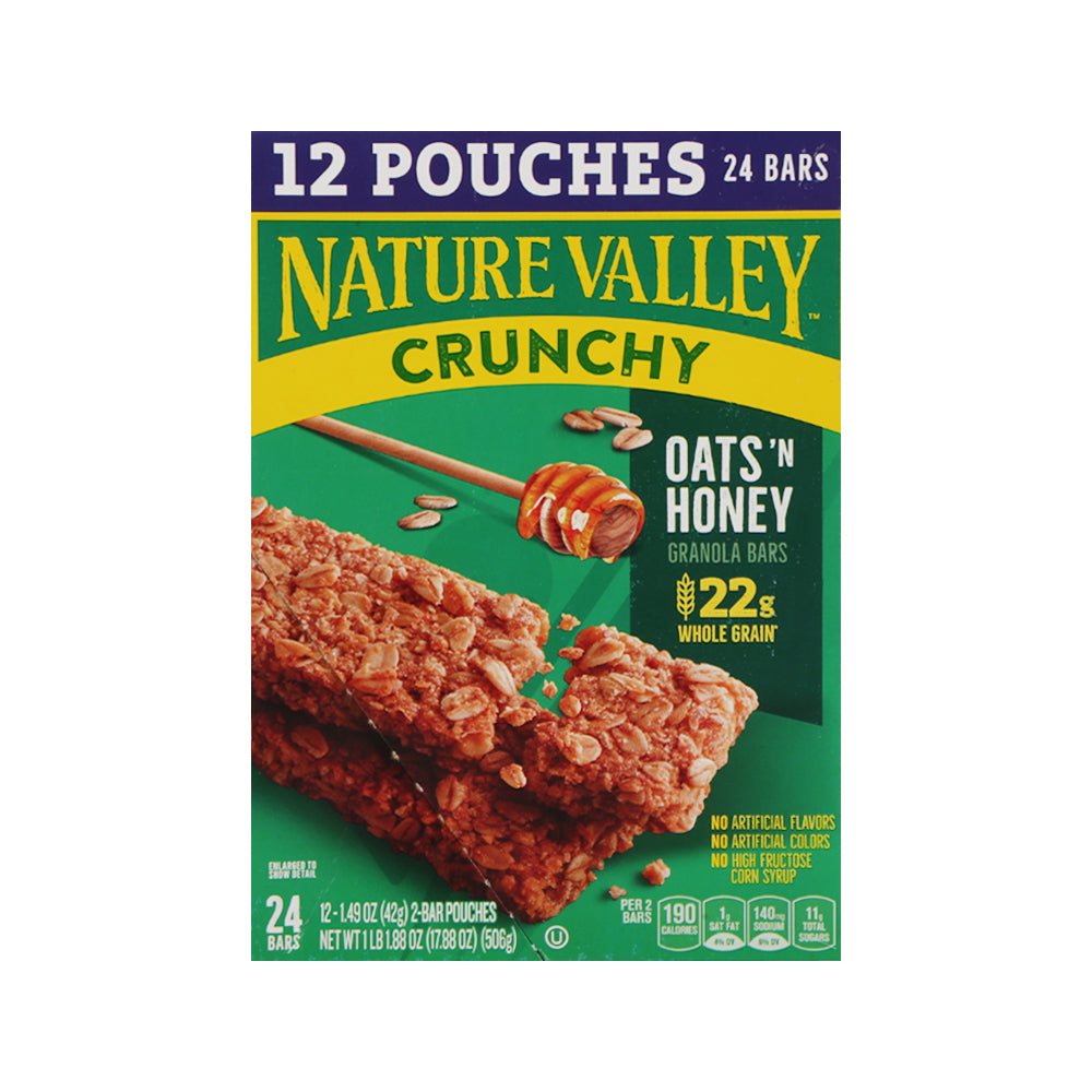 NATURE VALLEY CEREAL BAR CRUNCHY OATS N HONEY 506 GM