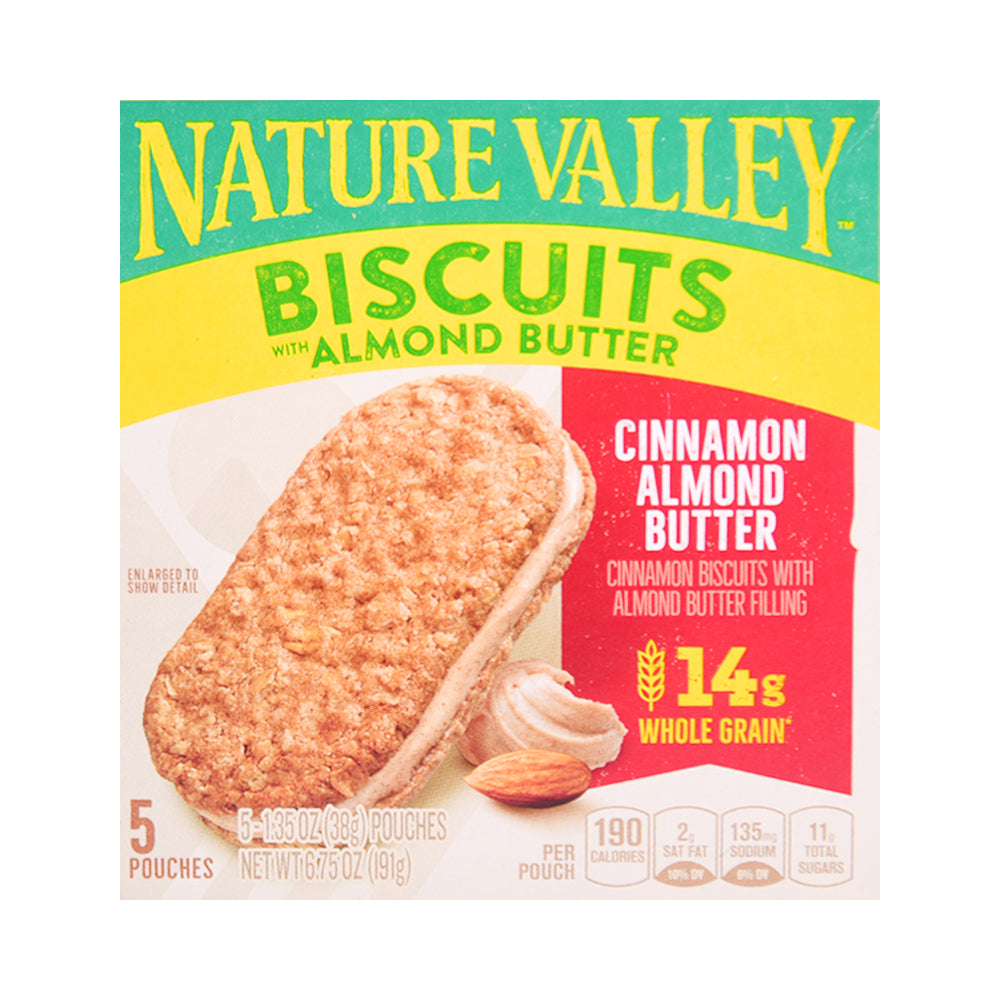 NATURE VALLEY BISCUIT CINNAMON ALMOND BUTTER 191 GM BASIC