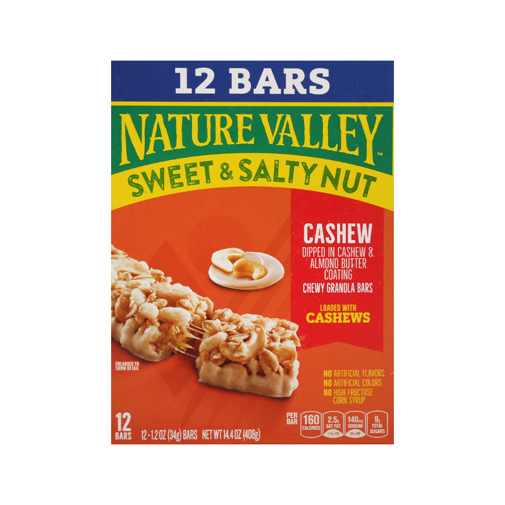 NATURE VALLEY CEREAL BAR CASHEW 408 GM