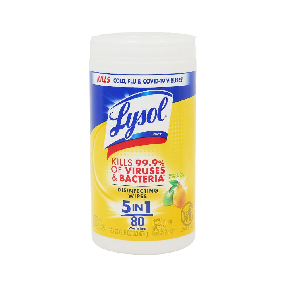 LYSOL WIPES DISINFECTING 5IN1 LEMON & LIME BLOSSOM 80S 473 G