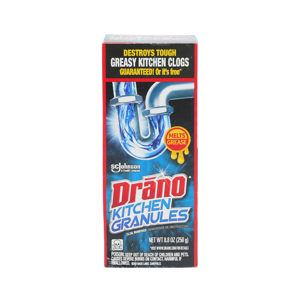 SC JOHNSHON DRANO KITCHEN GRANULES REMOVER 250 GM