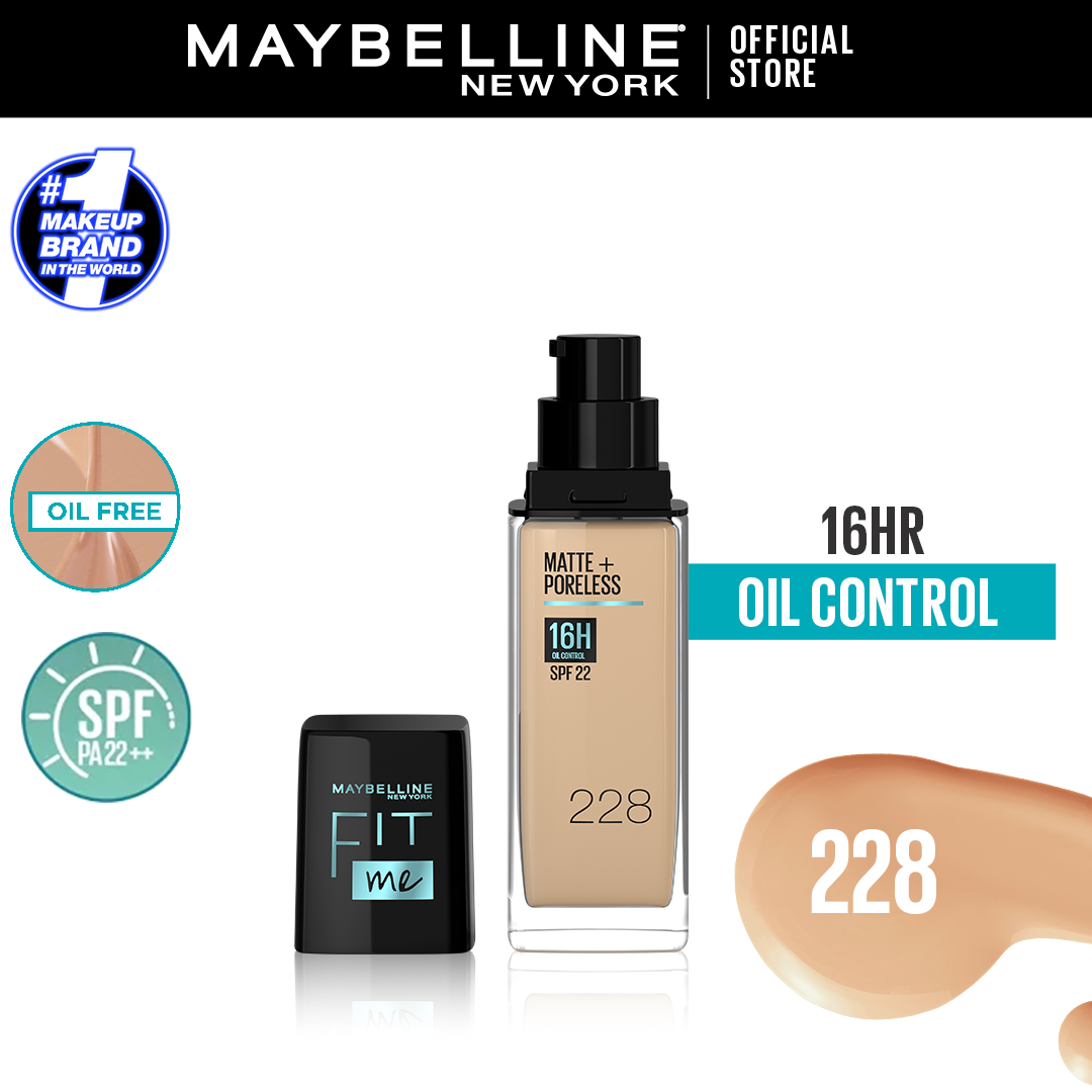Maybelline NY New Fit Me Matte + Poreless Liquid Foundation SPF 22