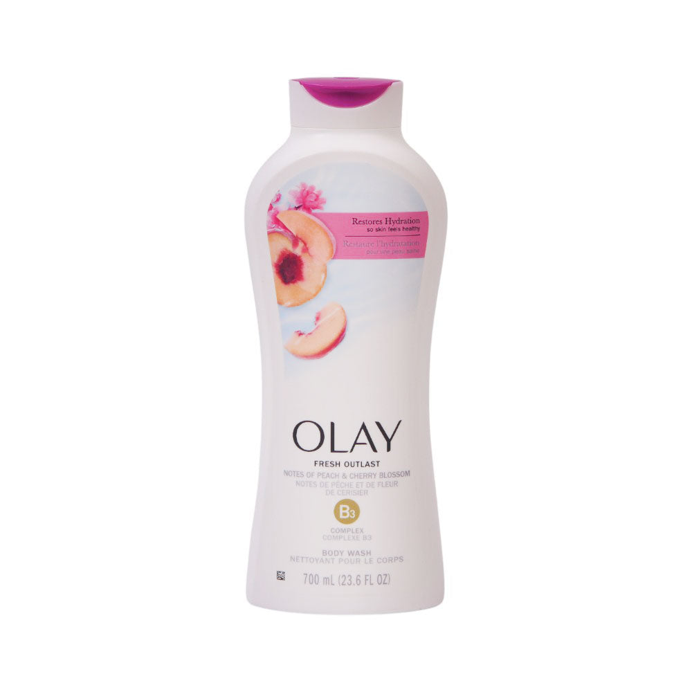 OLAY BODY WASH NOTES OF PEACH & CHERRY BLOSSOM 700 ML