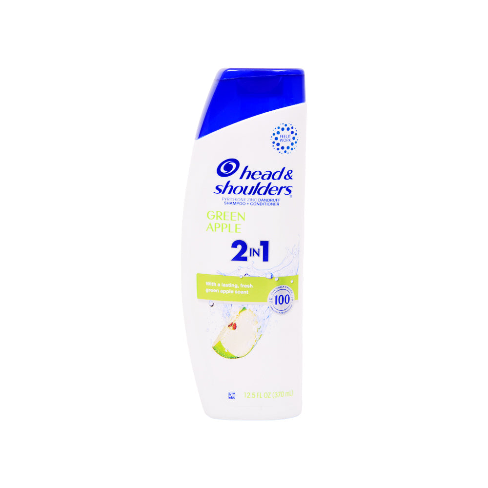 HEAD & SHOULDERS SHAMPOO 2IN1 GREEN APPLE 370 ML