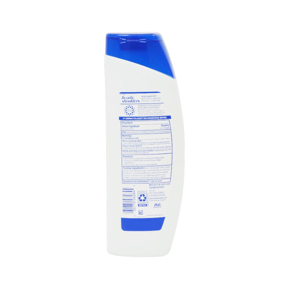 HEAD & SHOULDERS SHAMPOO 2IN1 GREEN APPLE 370 ML