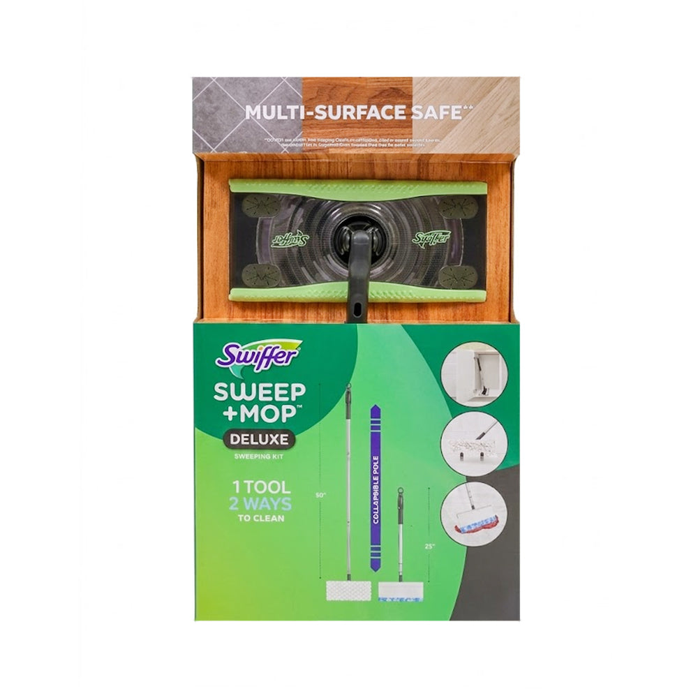 DELUXE SWIFFER SWEEP + MOP MULTI SURFACE SAFE KIT