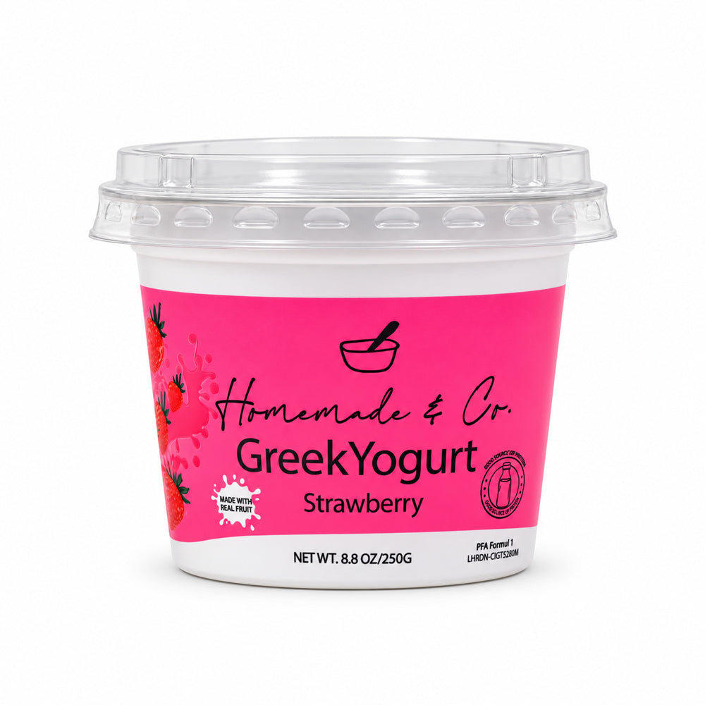 STRAWBERRY FLAVOURED GREEK YOGHURT