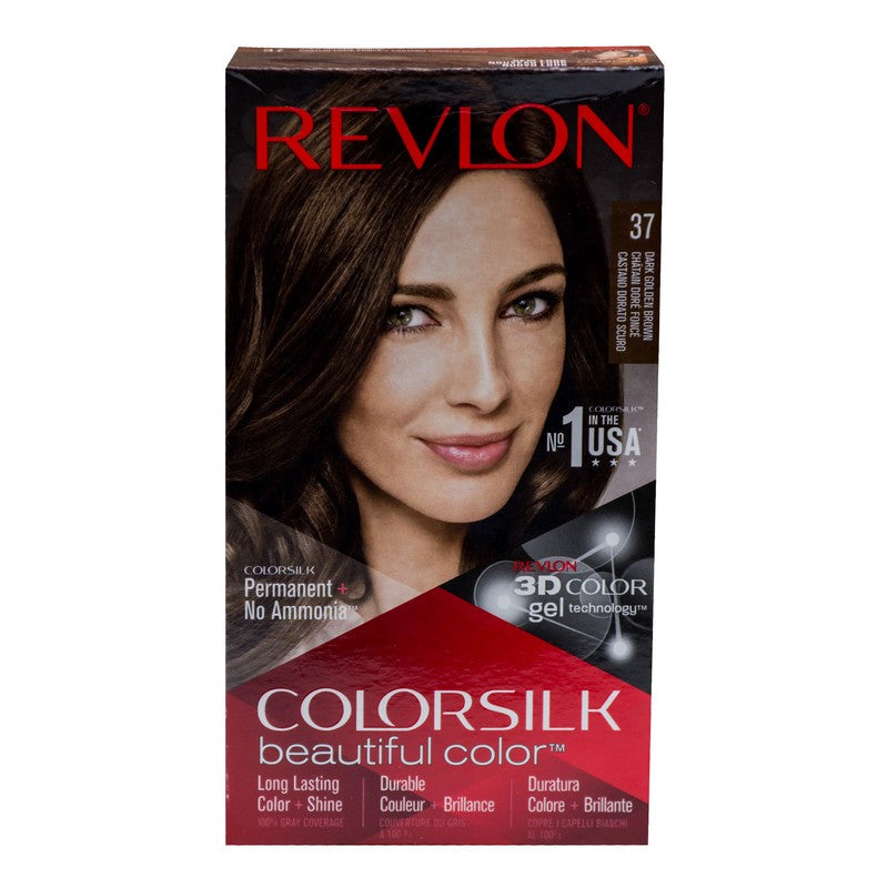 REVLON HAIR COLOR SILK DARK GOLDEN BROWN 37