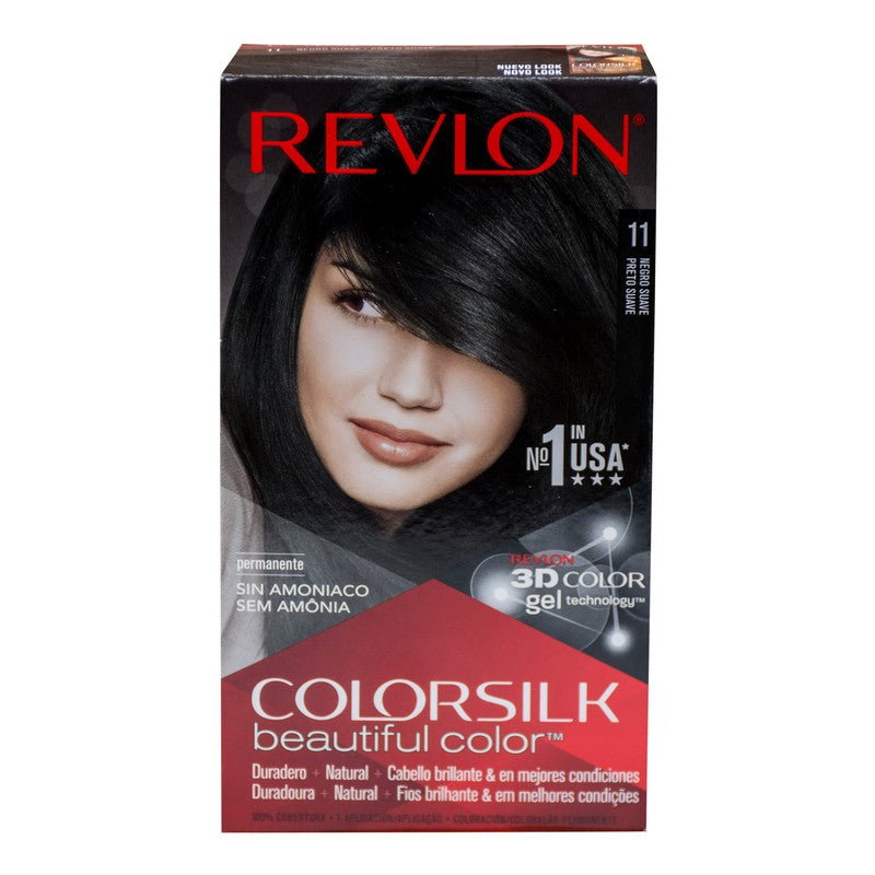 REVLON HAIR COLOR SILK SOFT BLACK 11 PC
