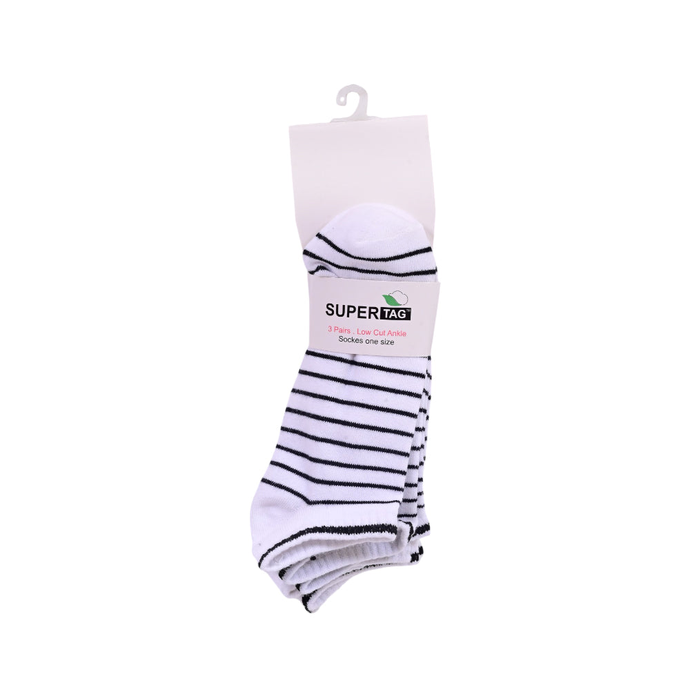 SUPER TAG LOW CUT STRIPE WHITE P3