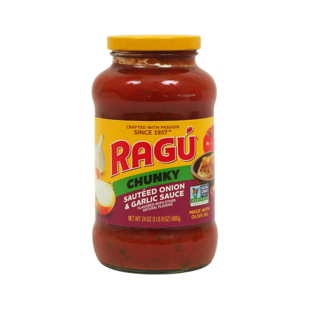 RAGU SAUCE CHUNKY SAUTEED ONION & GARLIC 680 GM