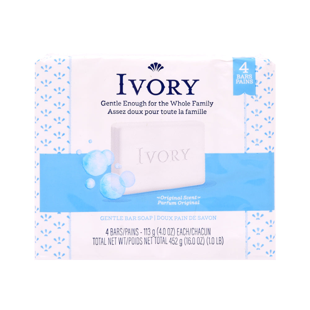 IVORY SOAP BARS GENTLE ORIGINAL 4PC PACK 4X113 GM
