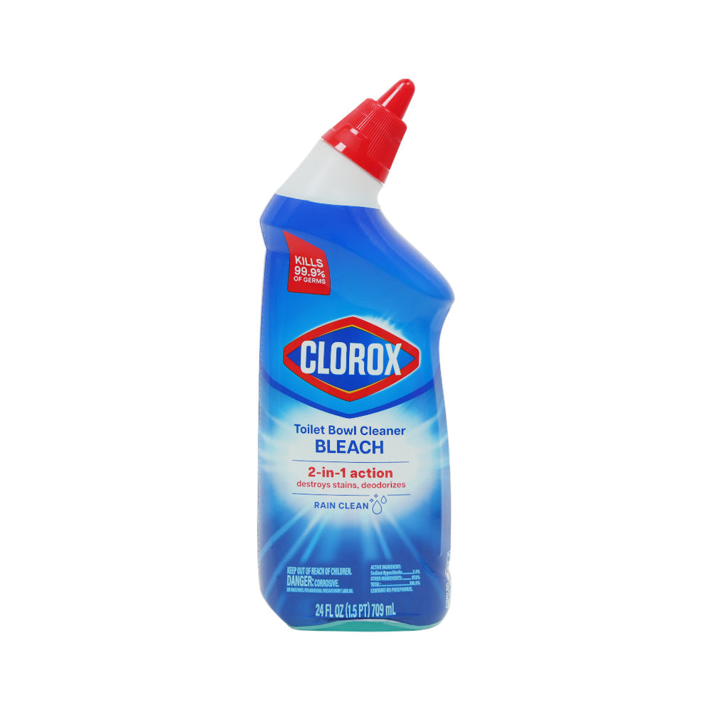 CLOROX TOILET BOWL CLEANER WITH BLEACH RAIN CLEAN 709 ML