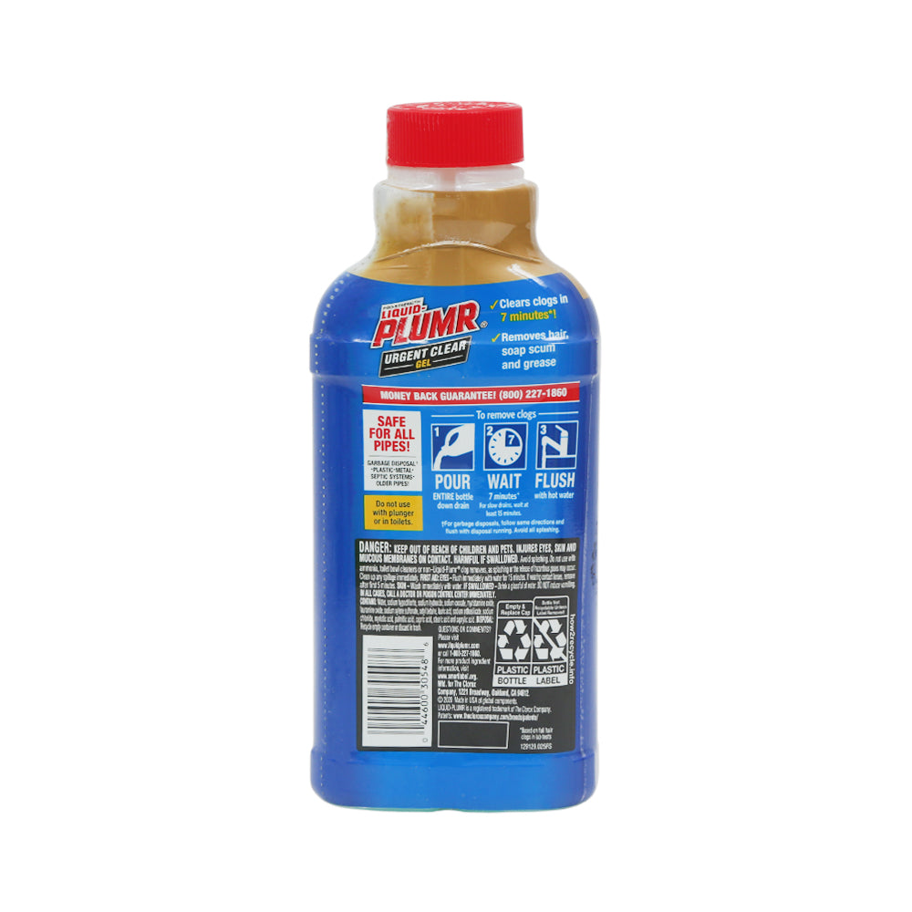 PLUMR CLOG REMOVER LIQUID URGENT CLEAR GEL 502 ML