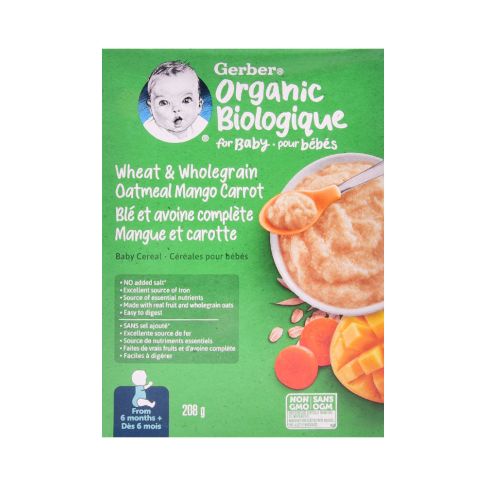 GERBER CERELAC MANGO CARROT WHOLEGRAIN OATMEAL 208 GM